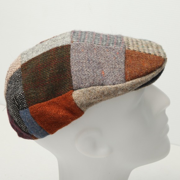 L.L.Bean Hat Cap Fitted Mens Medium Multi Tweed Patchwork Hanna Hats Ireland - Picture 5 of 10